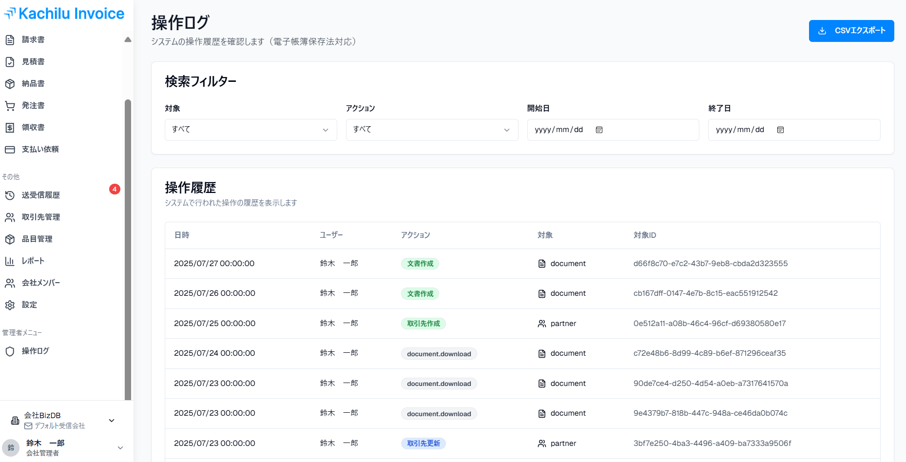 電子保存機能